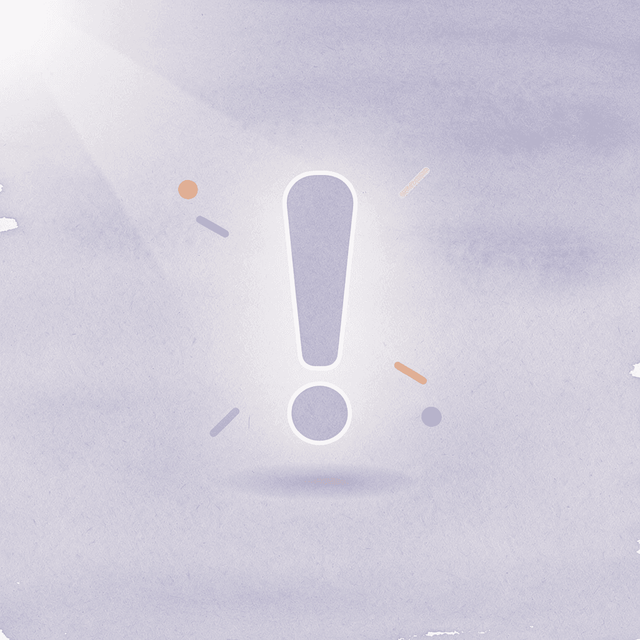 Warning icon highlighting common patient misconception about acid reflux