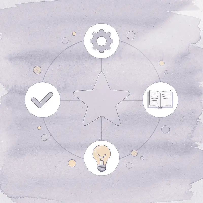 Central pill icon surrounded by exercise, hydration, health, and nutrition icons