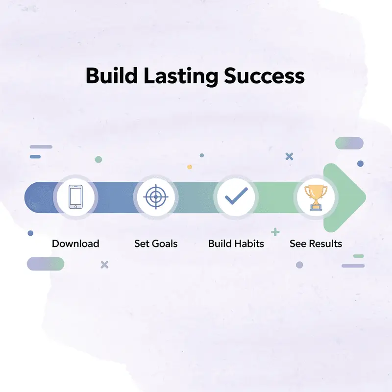 Four-step progression showing path to GLP-1 treatment success