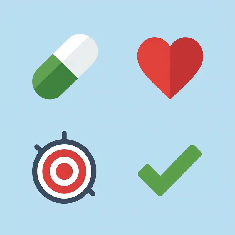 Grid showing the three main oral GLP-1 medications: Rybelsus, Wegovy pill, and a third option, each with its primary indication