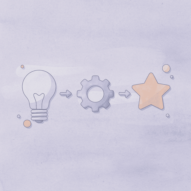 Three icons showing progression from medication to habits to results