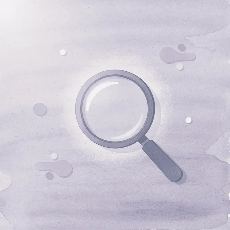 Magnifying glass icon emphasizing the importance of credential verification