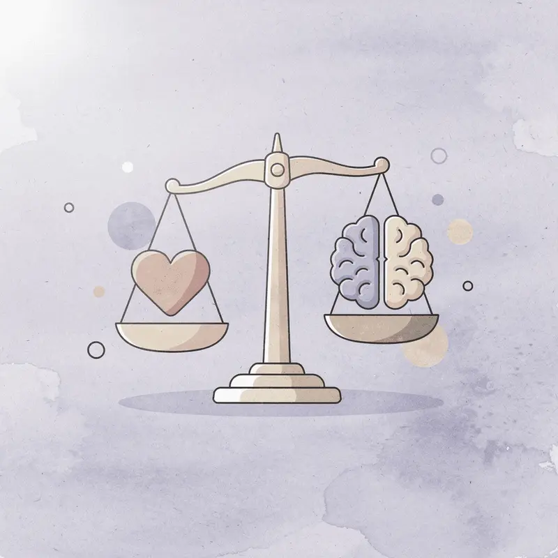 Balance scale showing medication on one side and healthy habits on the other