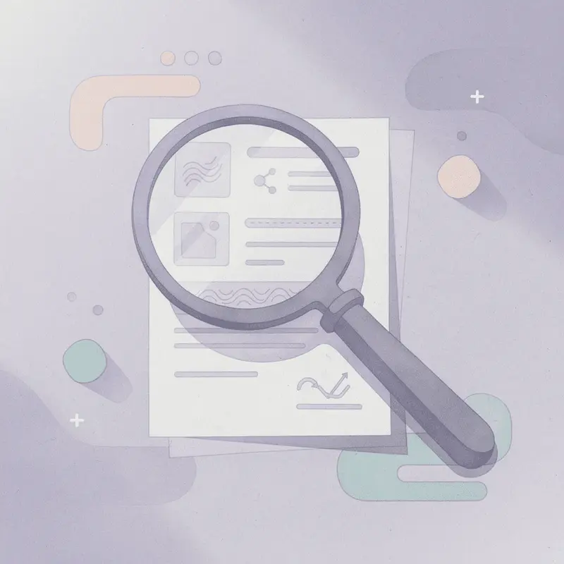 Magnifying glass examining pharmacy quality and standards
