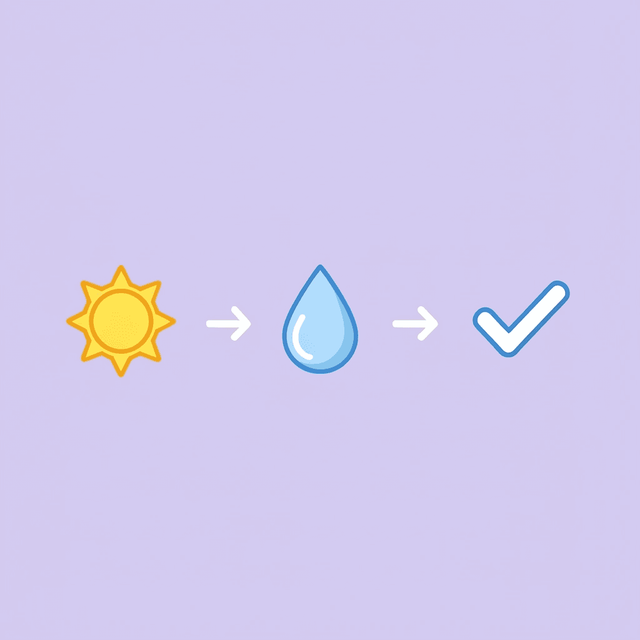 Three-step process flow showing the correct morning protocol for oral GLP-1 medications