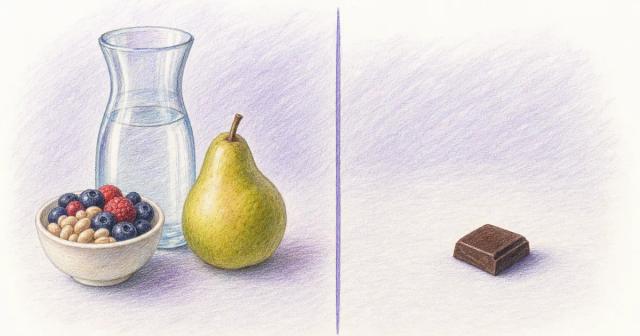 Everyday wellness items grouped apart from one lone occasional item.