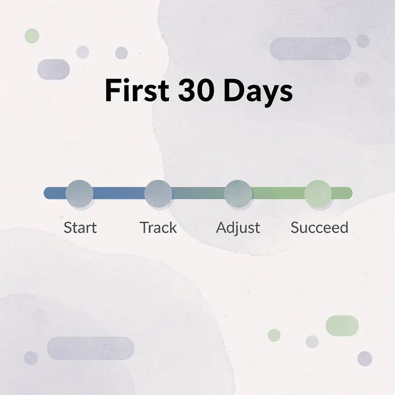 Timeline showing critical first 30 days of GLP-1 treatment