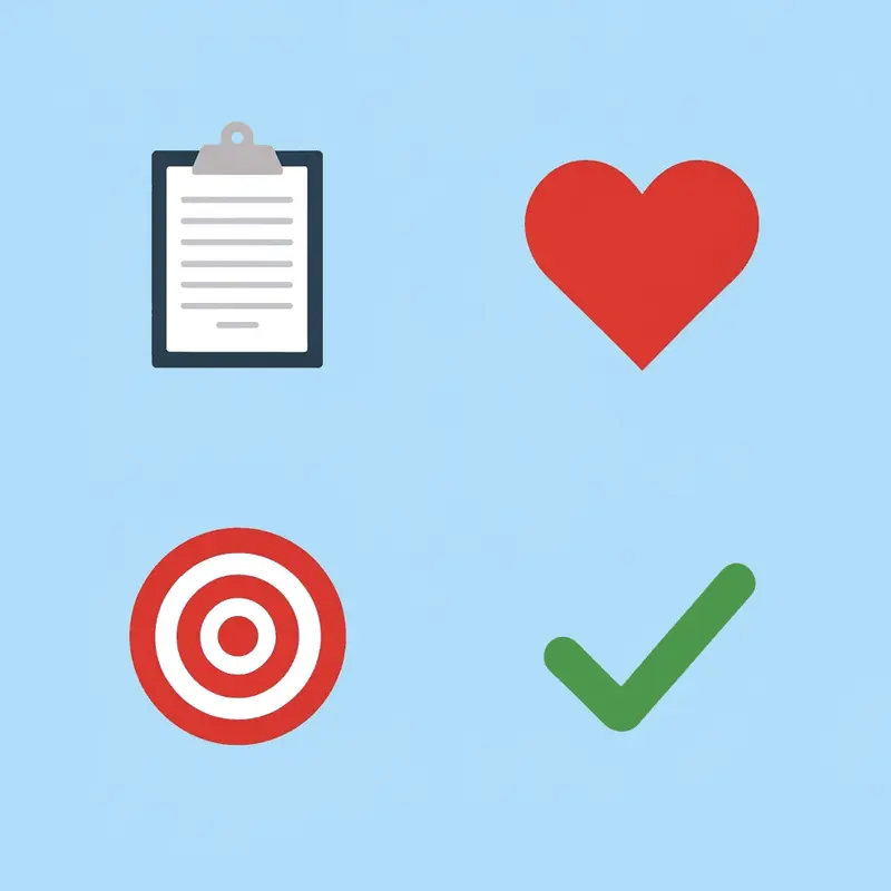 Alt: Four key habits: protein intake, fiber tracking, hydration, and movement