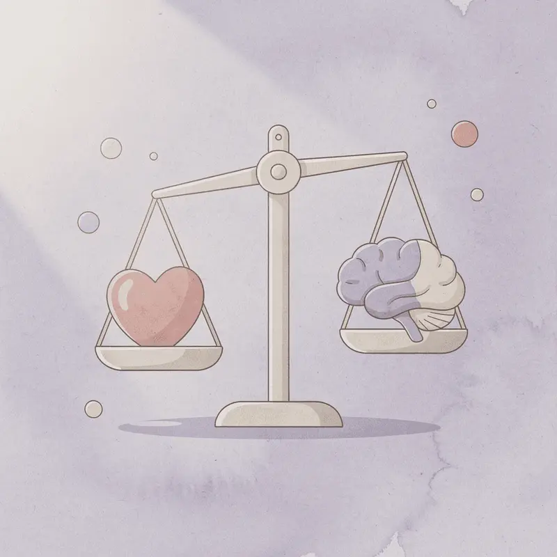 Balance scale weighing metabolic benefits against digestive effects