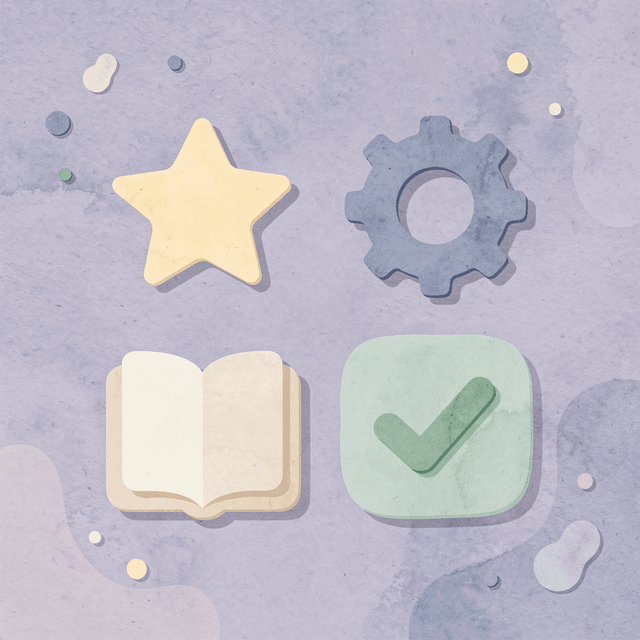 Four icons representing protein, hydration, medication, and health