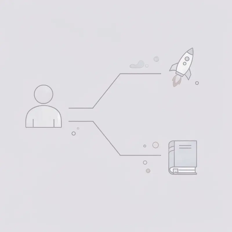 Pill icon splitting into two paths representing different medication outcomes