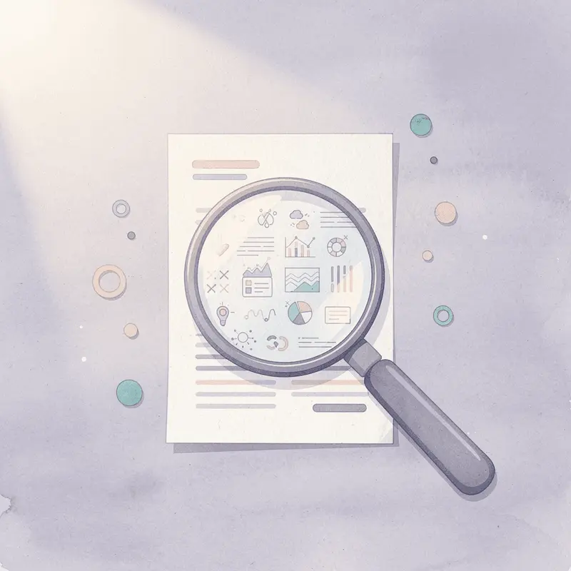 Magnifying glass examining habits and lifestyle factors for weight loss analysis