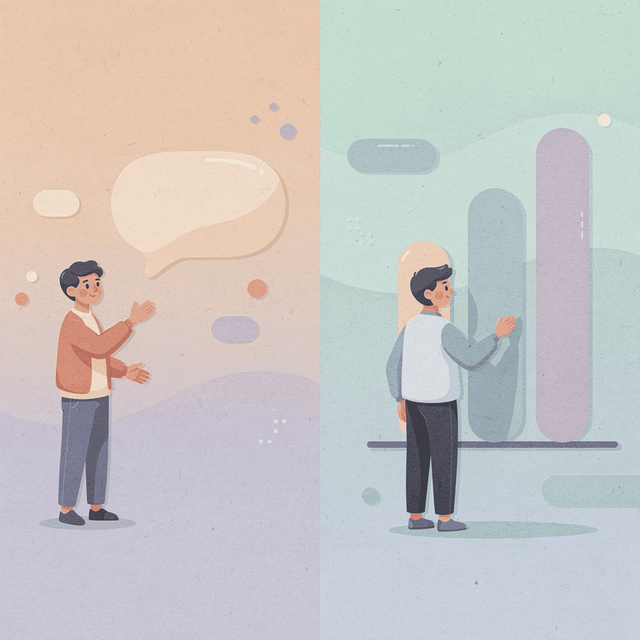 Split scene showing contrast between struggling with unpredictable GLP-1 side effects versus having a structured system