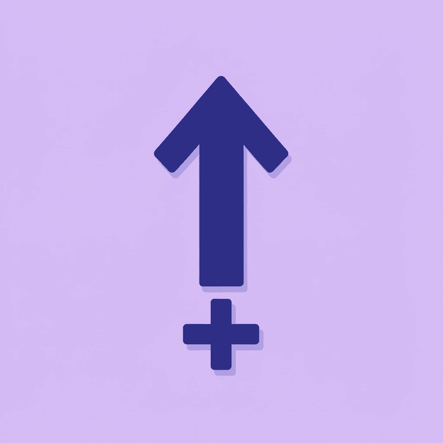 Upward arrow showing improvement trajectory, with medication at base and combined medication-plus-habits approach at the tip