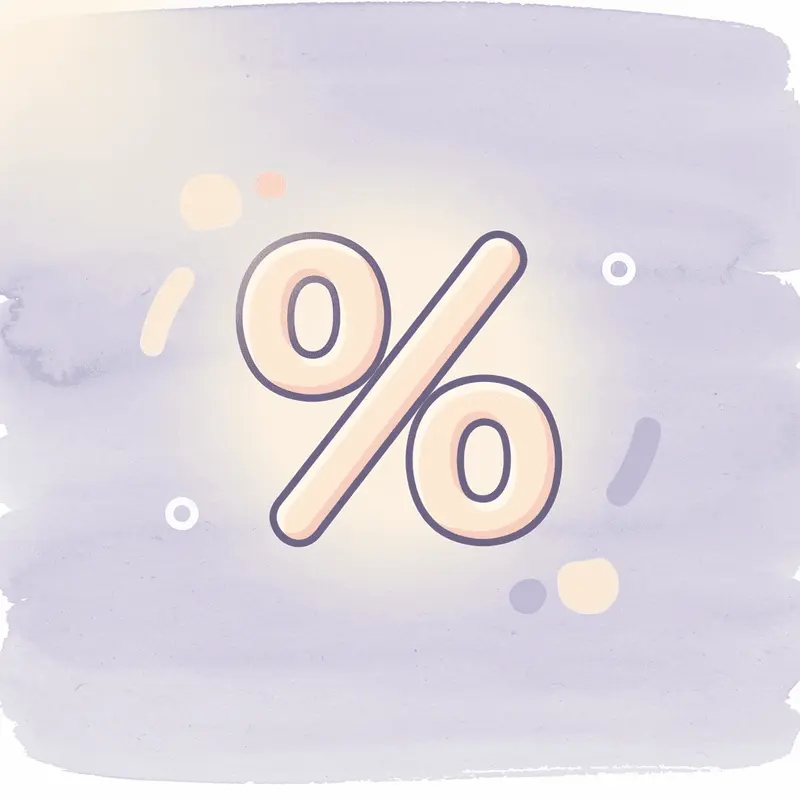 Percentage sign icon representing clinical trial statistics