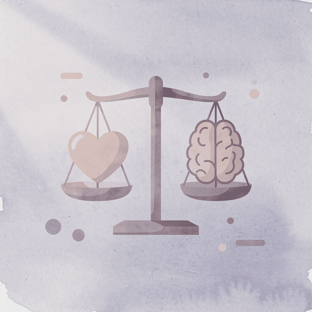 Balance scale comparing medication options and cost considerations