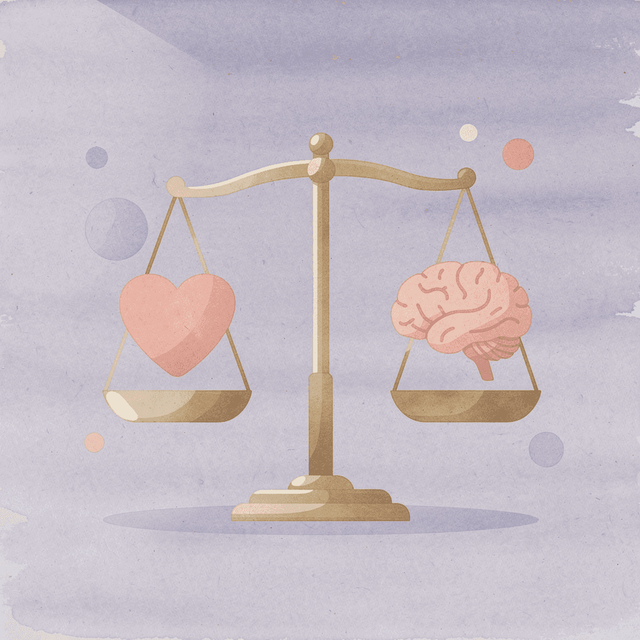 Balance scale showing medication versus supporting infrastructure