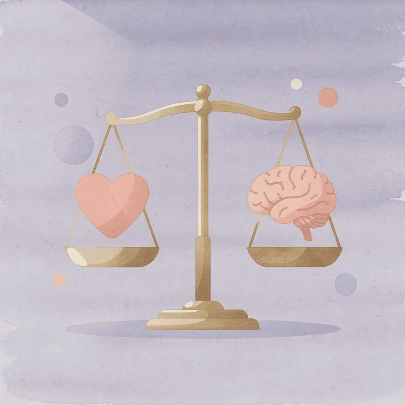 Balance scale showing medication versus supporting infrastructure