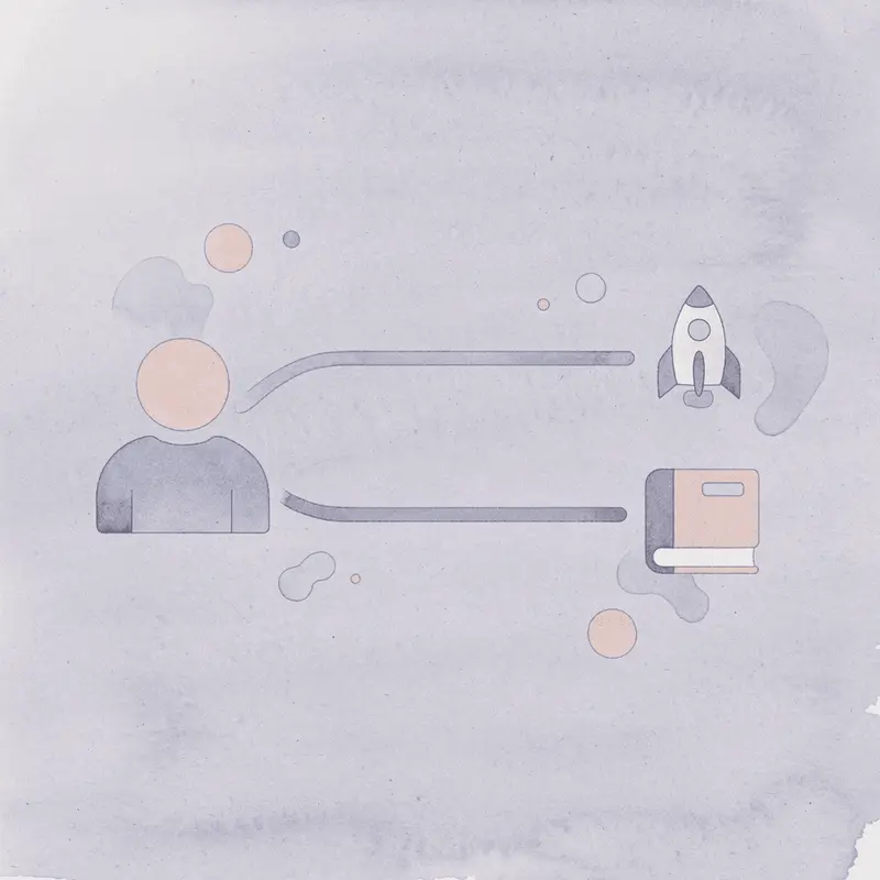 Pill icon splitting into two paths representing different outcomes