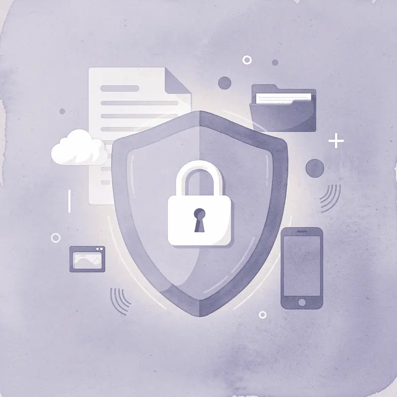 Shield protecting elements representing provider-guided safety