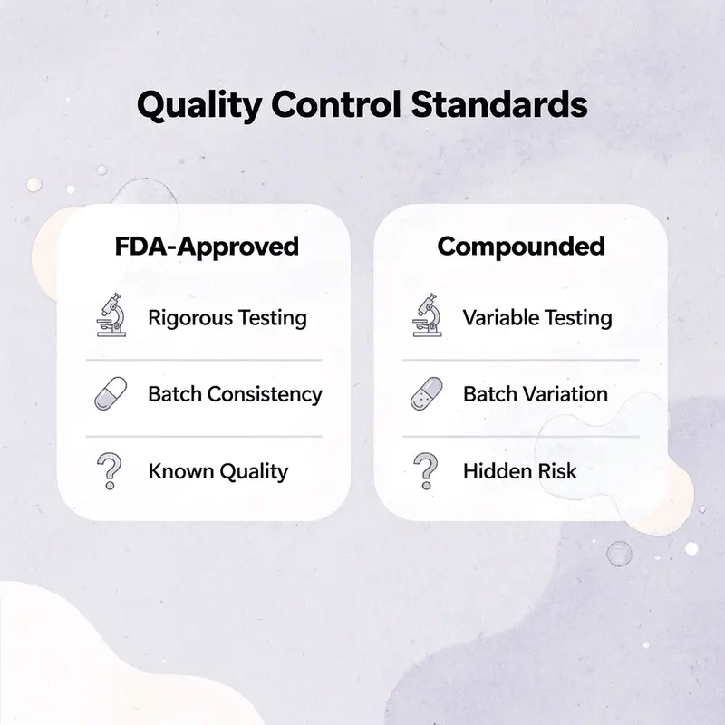 Comparison of FDA-approved versus compounded medication quality standards