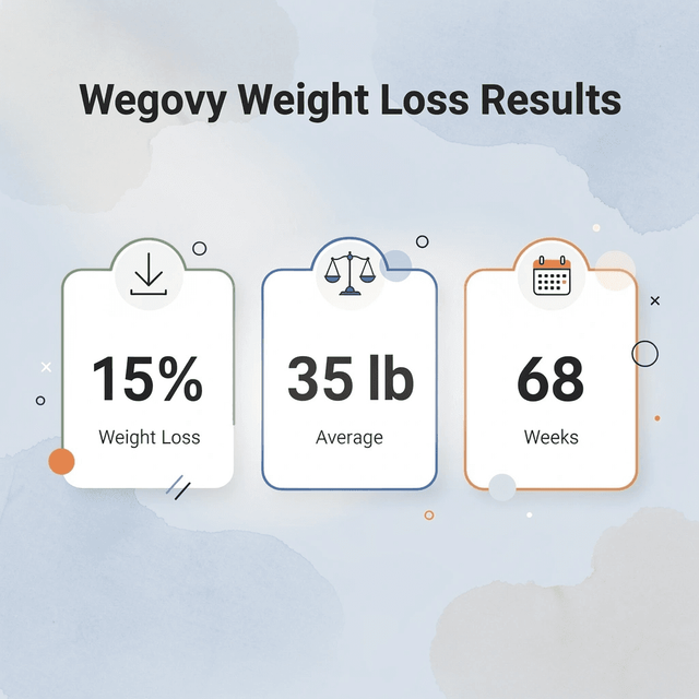 Infographic showing Wegovy weight loss statistics