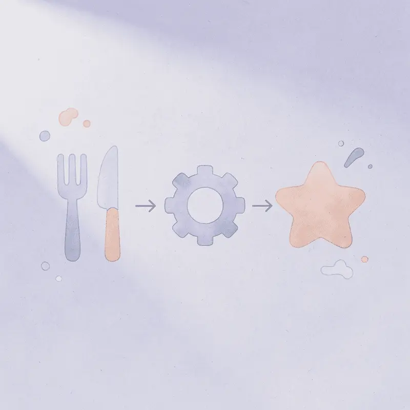 Three icons showing progression from nutrition to medication to blocked results