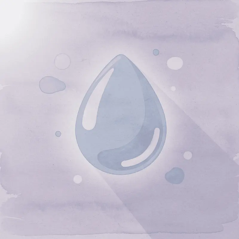 Water drop icon representing hydration as key defense against kidney stones