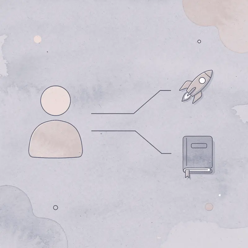 Icon showing the difference between instant expectations and the gradual medical process
