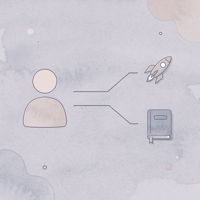 Icon showing the difference between instant expectations and the gradual medical process