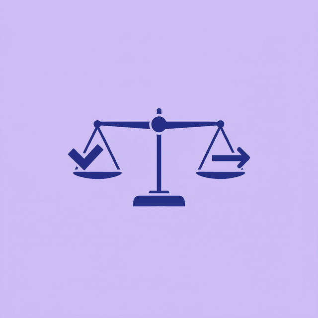 Balance scale with 'Consistency' on one side outweighing 'Delivery Method' on the other