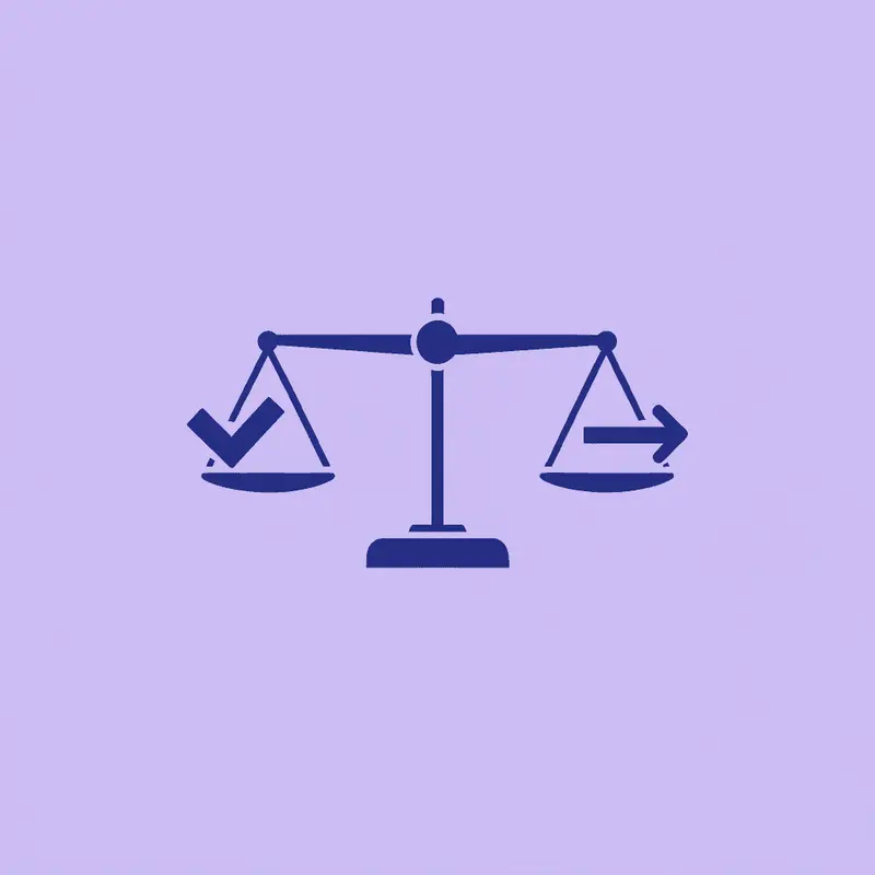 Balance scale with 'Consistency' on one side outweighing 'Delivery Method' on the other