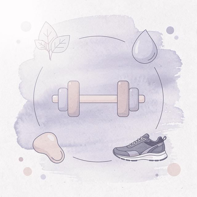 Hub diagram showing medication surrounded by key lifestyle factors