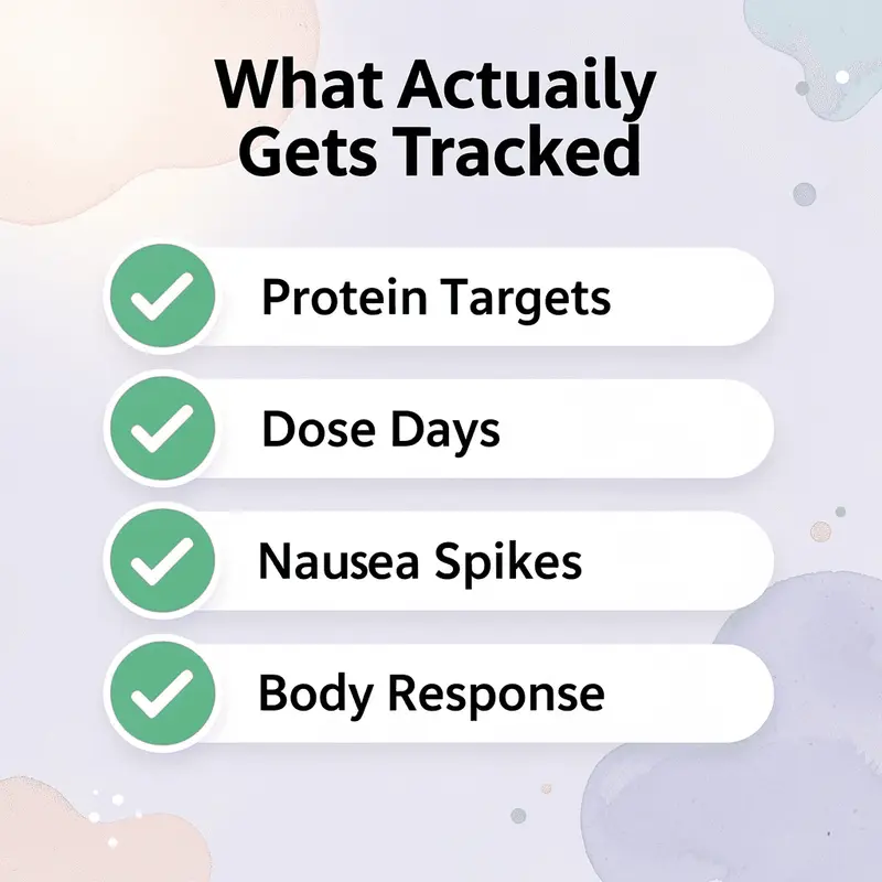 Checklist of key GLP-1 tracking habits beyond calorie counting