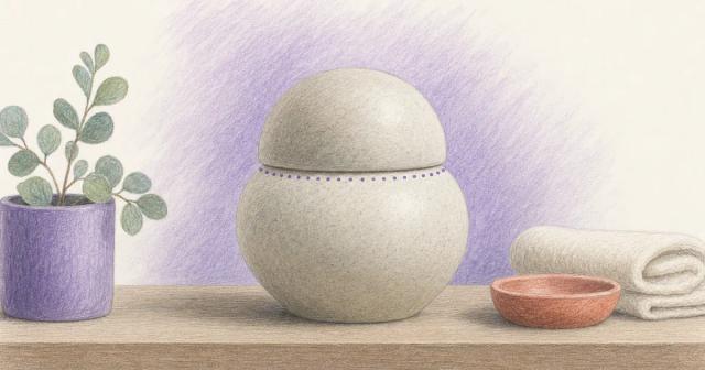 A dome lid resting directly atop a full rounded jar on a shelf