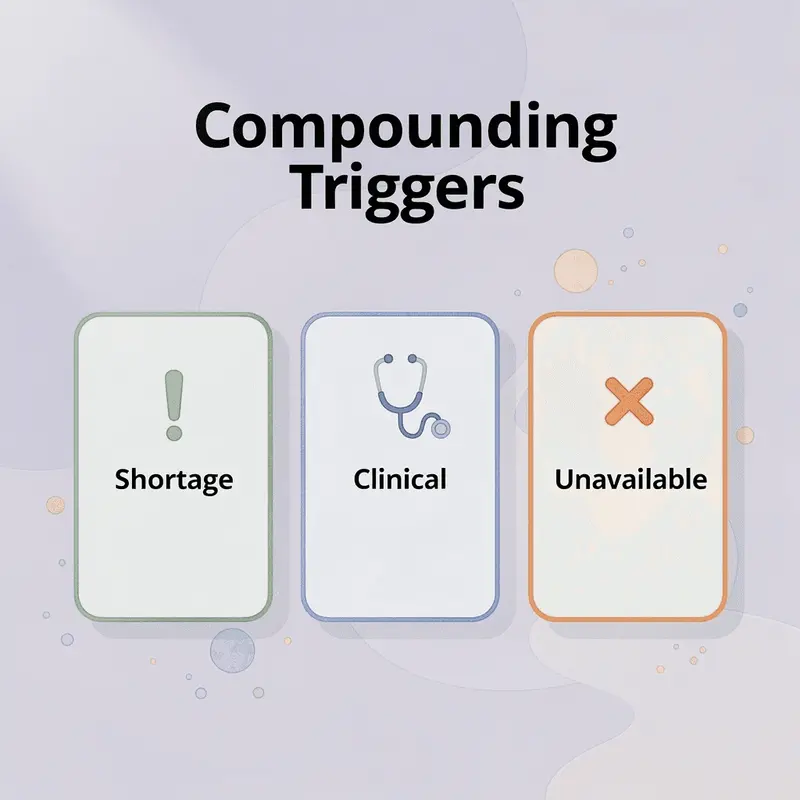 Infographic showing three compounding triggers