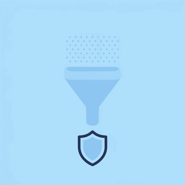 Funnel showing medical documentation filtering into approved compounding pathway