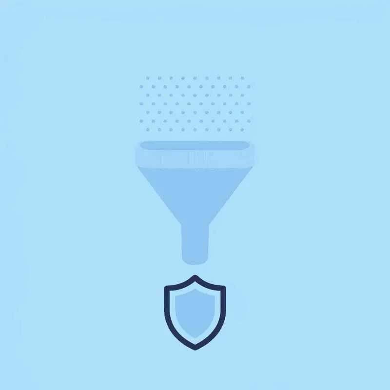 Funnel showing medical documentation filtering into approved compounding pathway