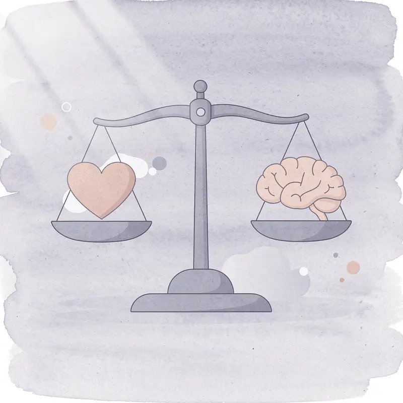 Balance scale comparing weight measurement versus body composition factors