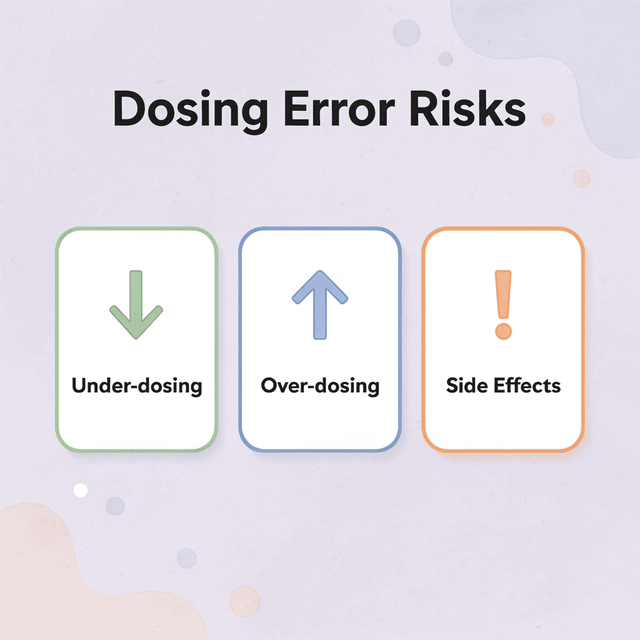 Infographic showing dosing error risks with compounded medications