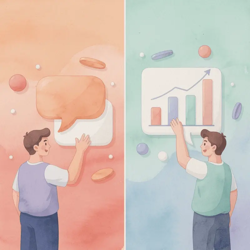 Illustration contrasting a legitimate pharmacy with a counterfeit operation