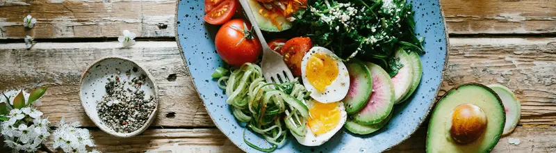Healthy salad bowl with eggs -  How Much Protein Should I Eat on Semaglutide
