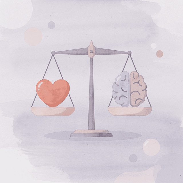 Balance scale showing medication cost versus daily habits