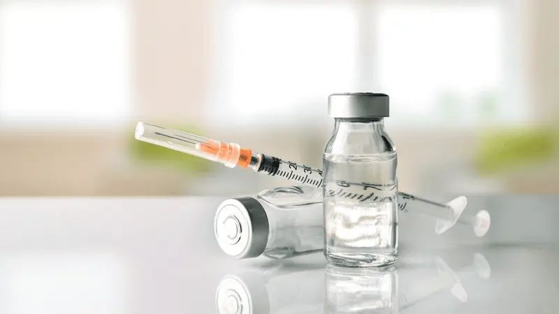 Medical glass vials with a syringe - GLP 1 Compounding Pharmacy