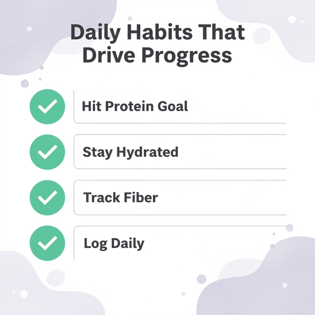 Checklist of daily habits that drive Zepbound progress