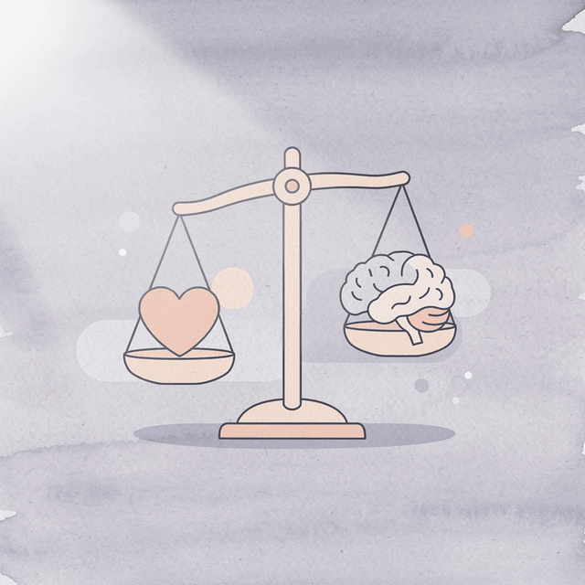 Balance scale comparing medication versus daily habits