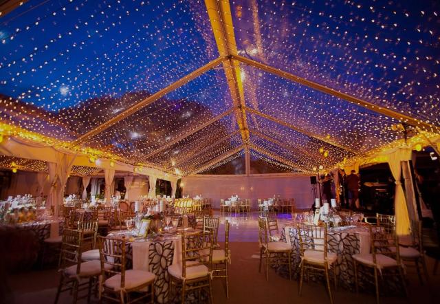 Event lighting: tent fairy canopy
