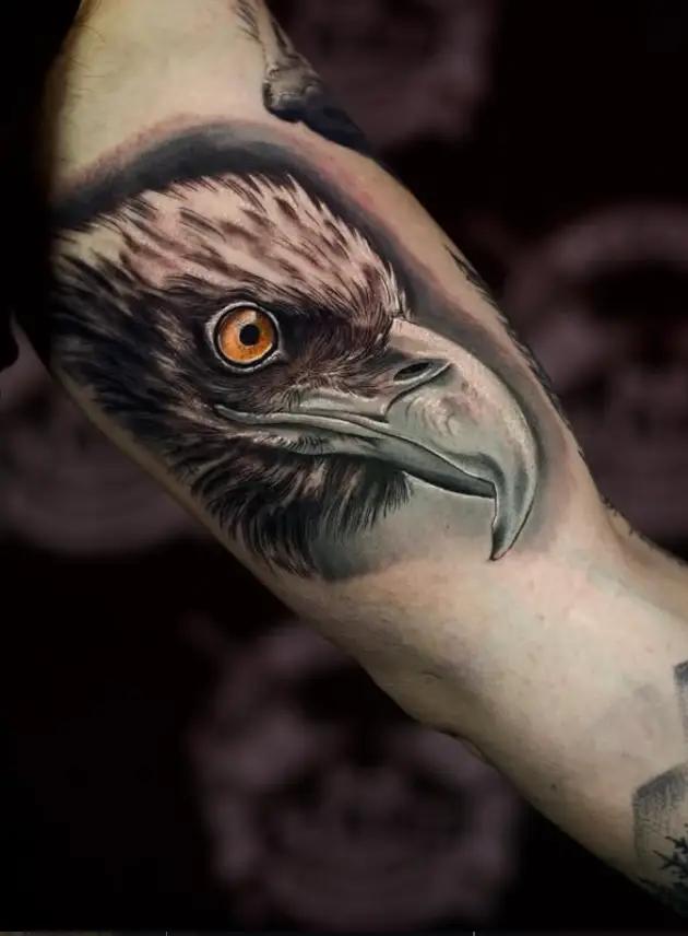 Realistic Eagle Hand Tattoo at New Wave Body Art Studio