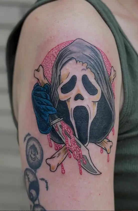 Ghostface Horror Tattoo at New Wave Body Art Studio