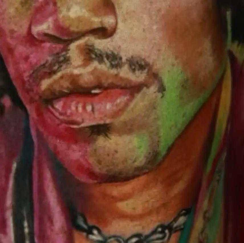 Realistic Color Portrait Tattoo at New Wave Body Art Studio